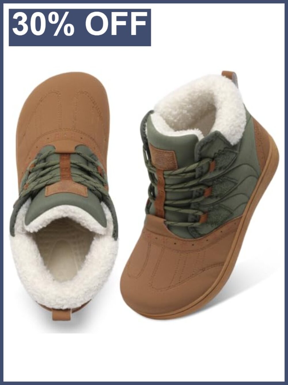 Waterproof Winter Snow Boots Lightweight Warm Ankle Booties Faux Fur Lined